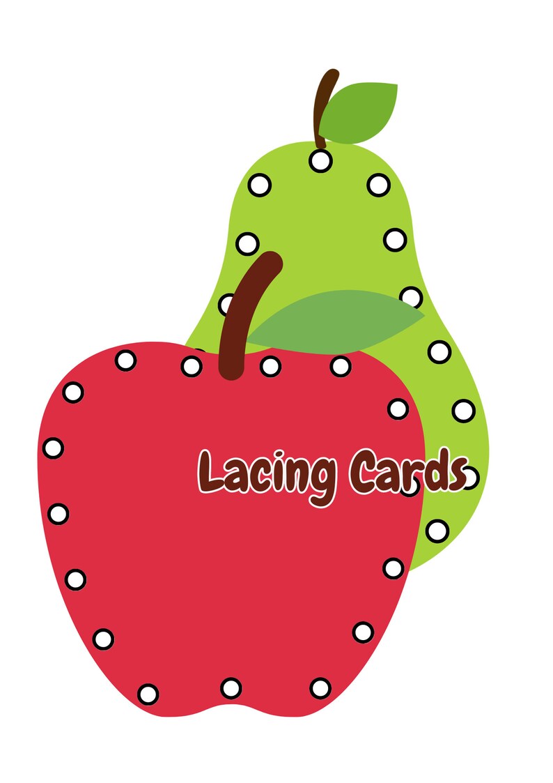 Beautiful view of Basic Lacing Stitches Taught Via Fruit-Themed Lacing Cards