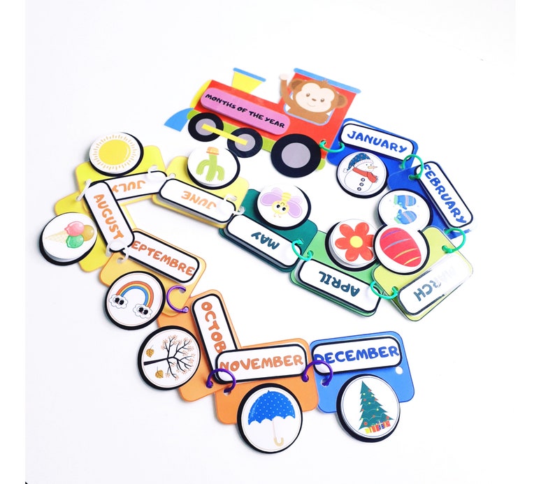 Months of the Year and Seasons , Fine Motor Activity - Etsy