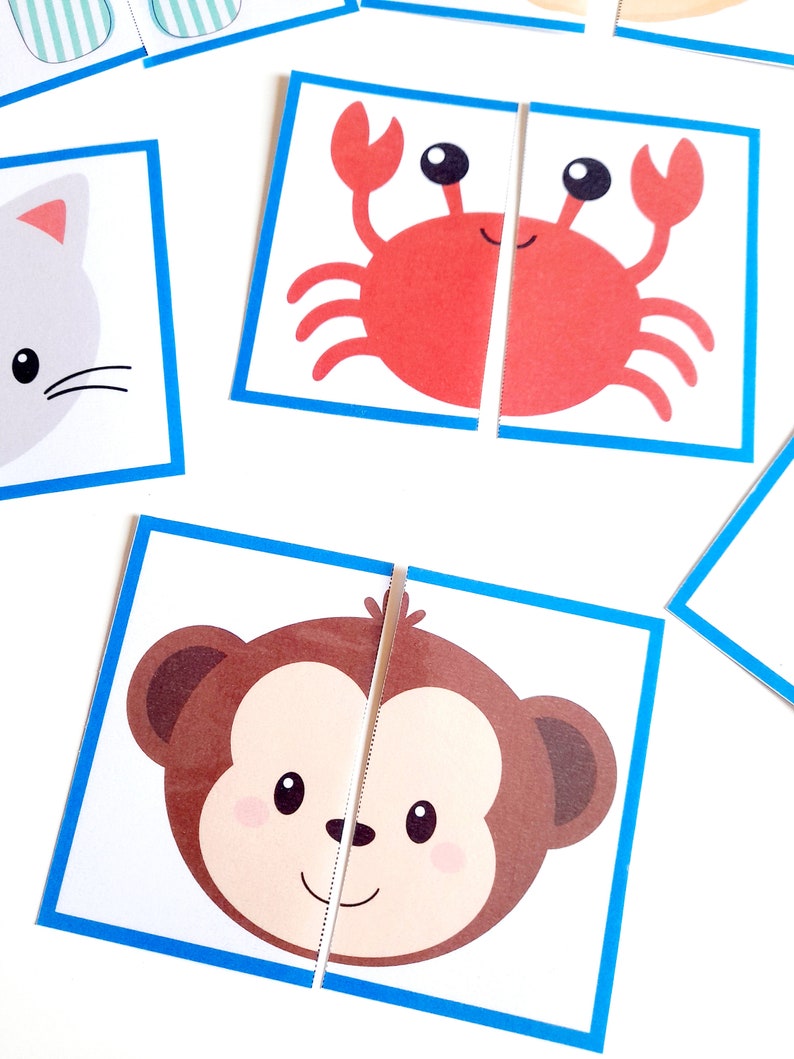 40 Puzzle Cards for Toddlers and worksheets for kindergarten image 6