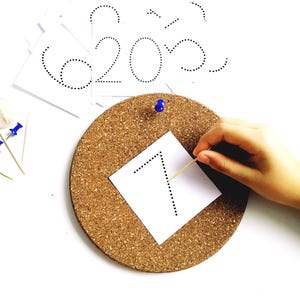 Numbers Pin Poking Activity, Printable Learning Numbers, 0-20 Numbers