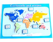 Continents and Oceans, Geography worksheet, Printables homeschool, Activity Sheet, World Map Geography Activities, 7 continents and 5 oceans