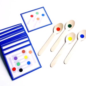 Spoon Pattern Activity, Color Matching Game