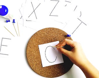 Alphabet Pin Poking Activity and Fine Motor Skills