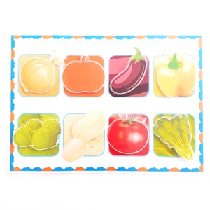 Vegetable Matching Game, Home school Printable Activities