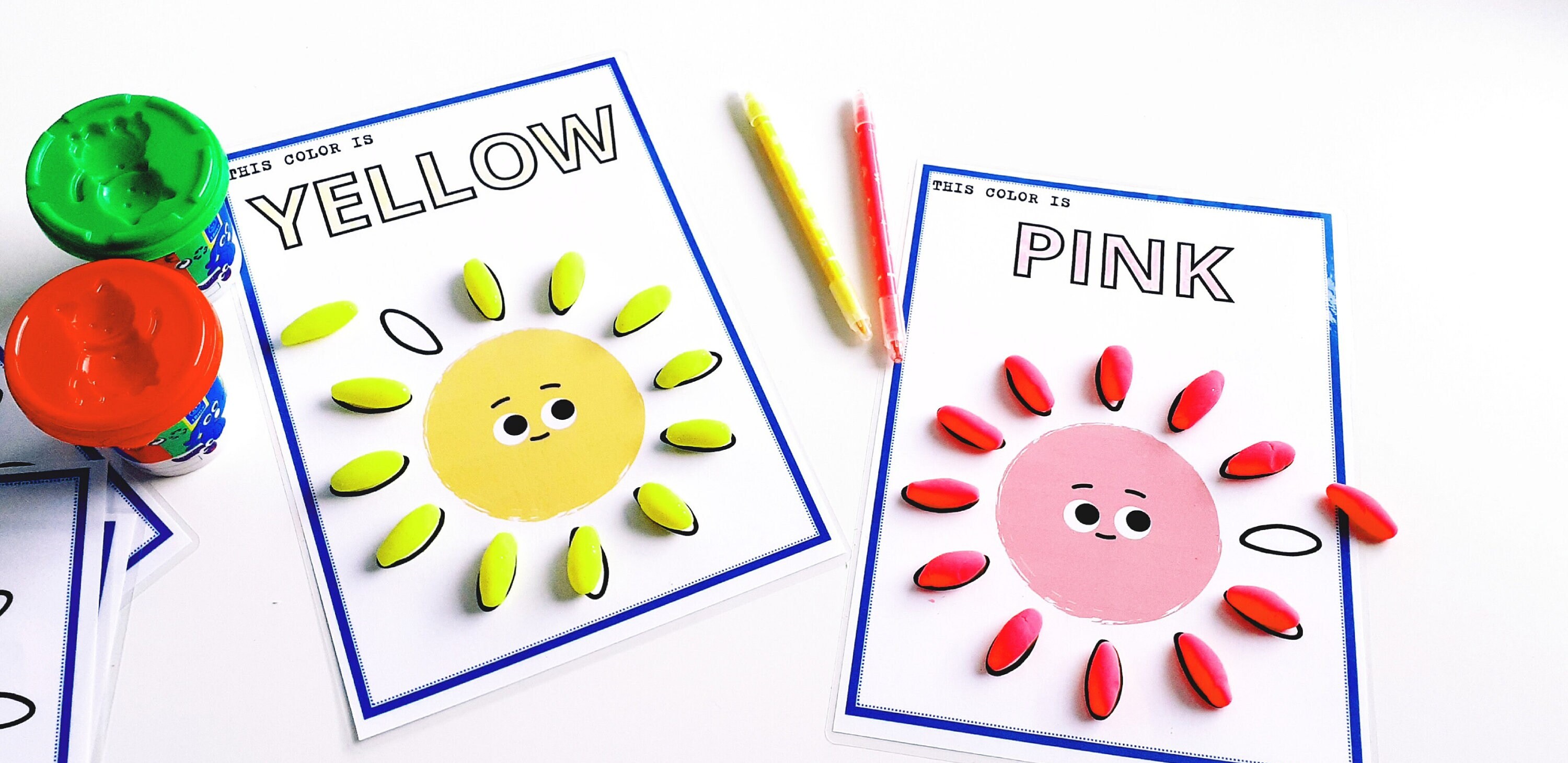 Color Play Rd Color Play Dough Mat Fine Motor Skills Color Matching - Etsy