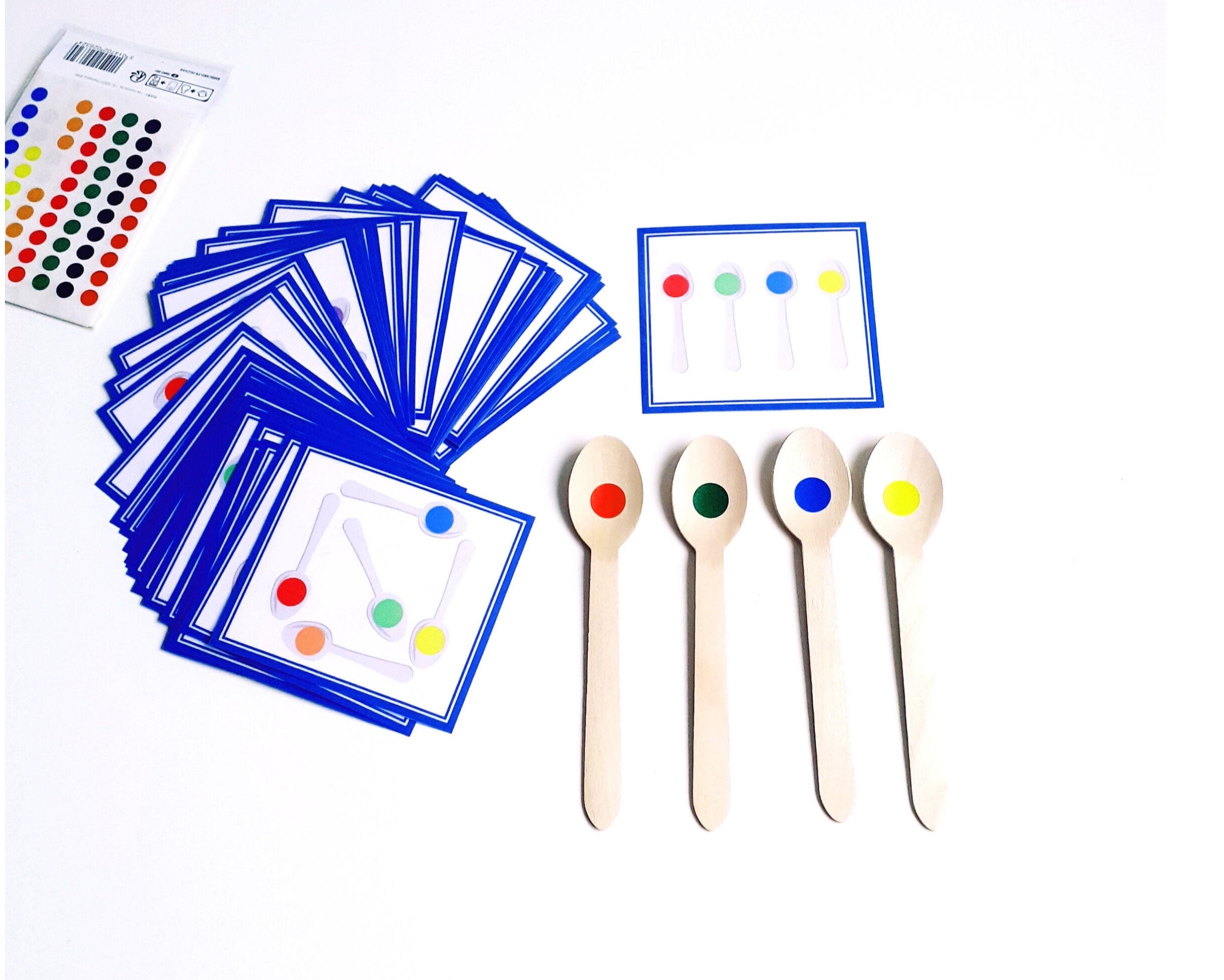 Spoon Pattern Activity, Color Matching Game - Etsy