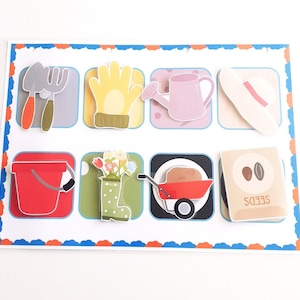 Garden Matching Game, Matching Game, Fine Motor Skills