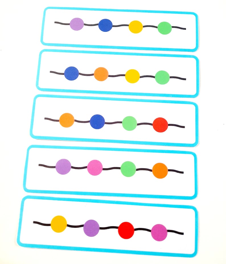 Bead Threading Repeating Pattern Activity and Fine Motor Skills for Toddlers image 6