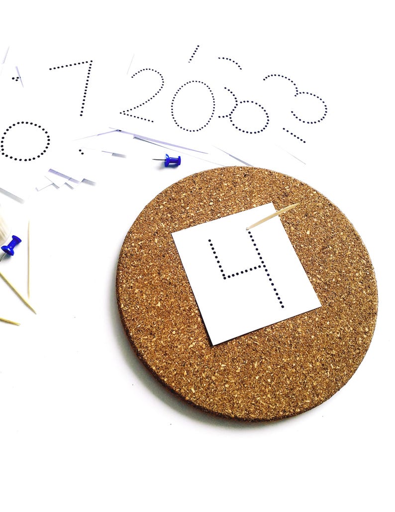 Numbers Pin Poking Activity, Printable Learning Numbers, 0-20 Numbers ...