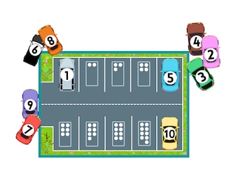 Car Number Matching , Printable Learning Numbers, Counting