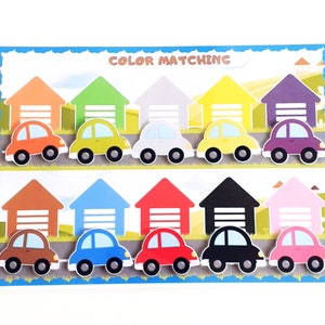 Color Sorting Matching Car Game, Color Matching Activity