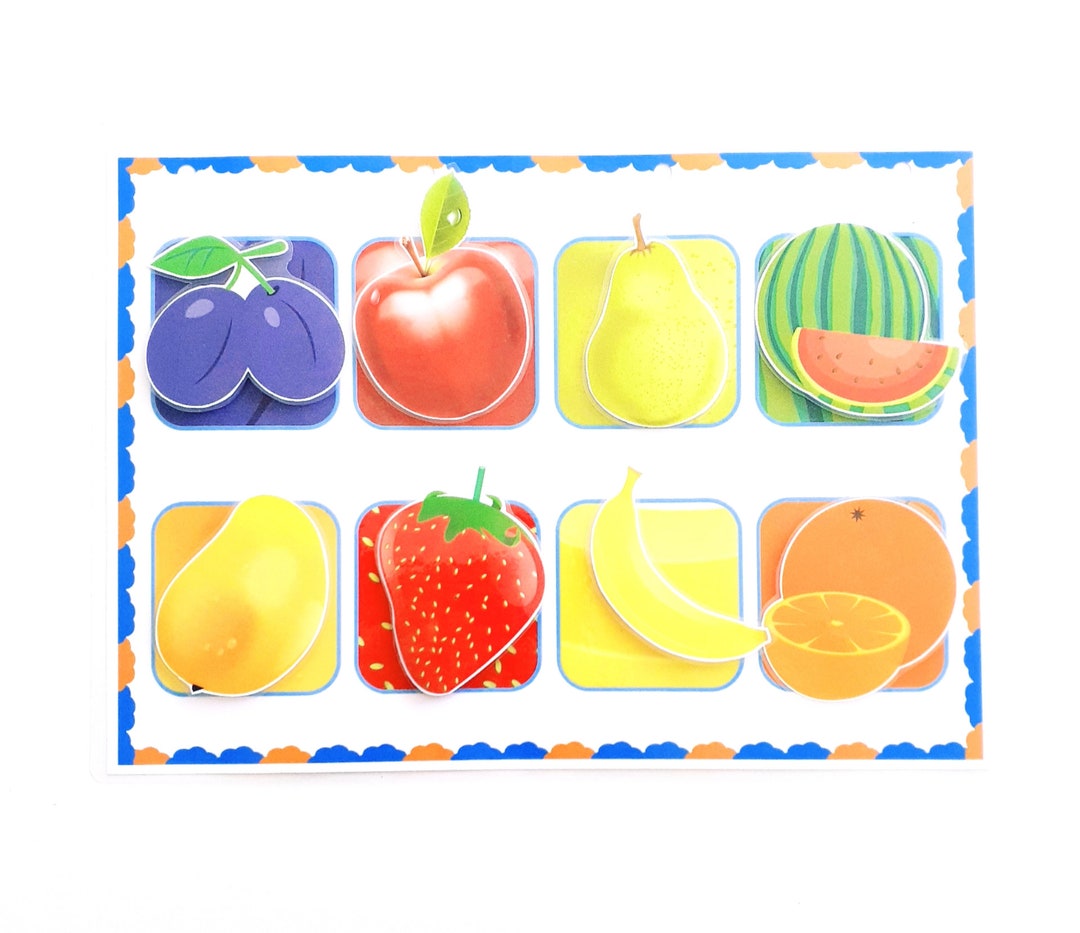 Fruit Matching Game, Fine Motor Skills - Etsy