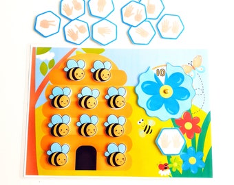Bee Counting Activity, Counting Toys For Toddlers