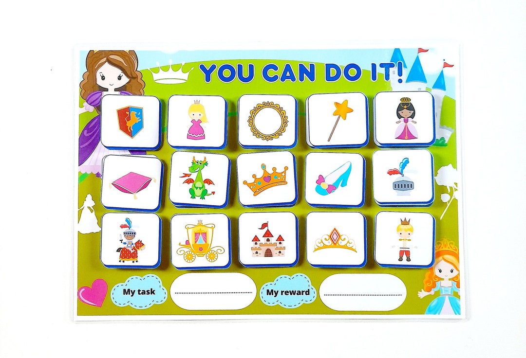 Princess Reward Chart, Printable Behavior Chart, Responsibility Chart ...