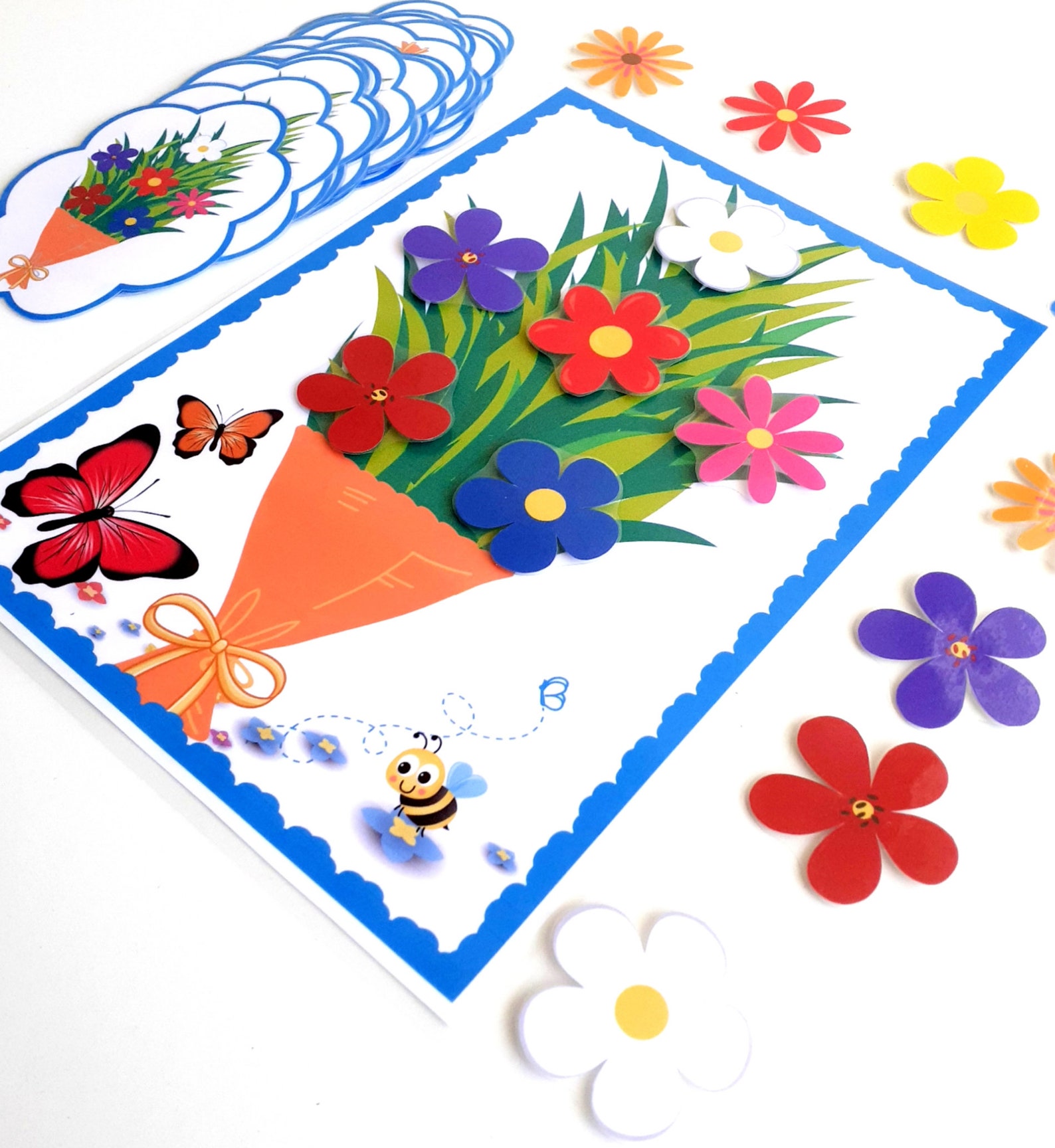 Flower Pattern Activity, Pattern Strips, Color Matching Game, Busy Book ...