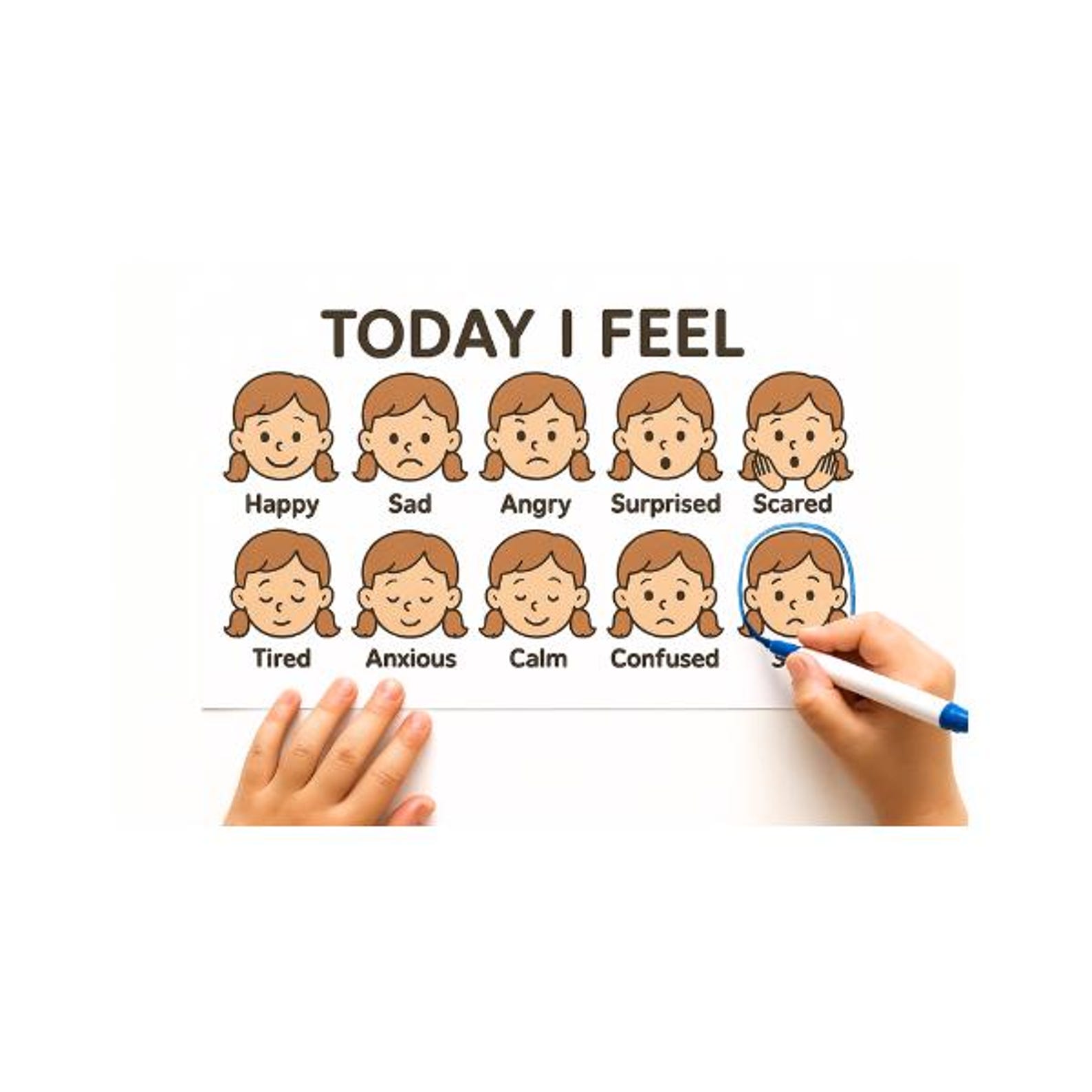 Today I Feel | Printable Emotion Chart for Kids | Feelings Poster for ...
