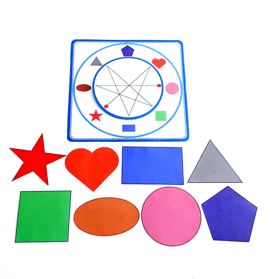 Shape Wheel Sorting Activity Shape Wheel Activity, Shape Pattern Activity, Pattern Strips, Shape ...