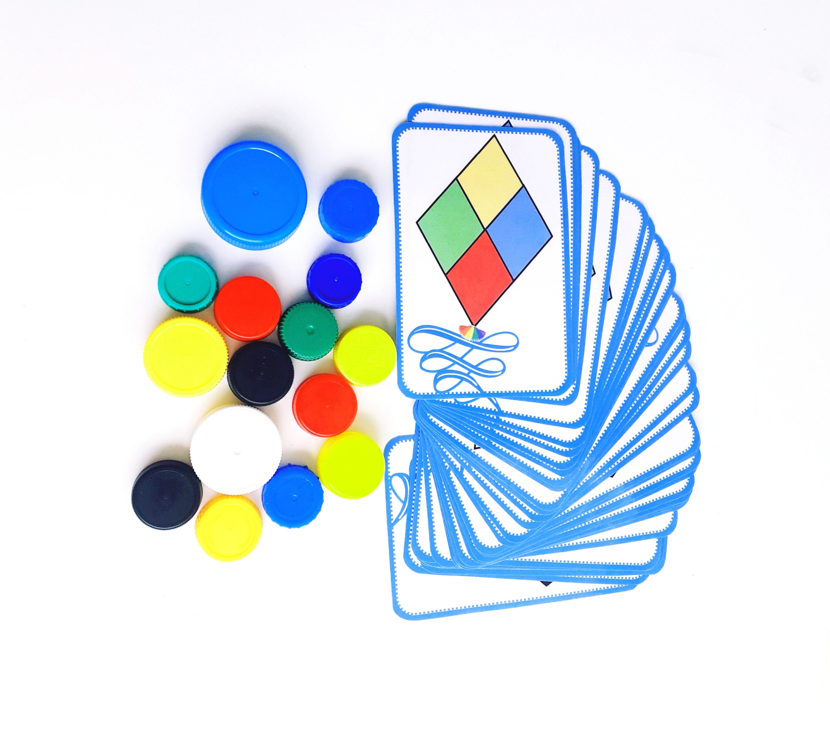 Pattern Activity With Plastic Caps, Color Matching Game, Fine Motor ...