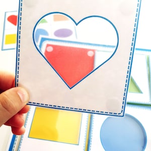 Shape Pattern Activity, Shape Matching Game, Fine Motor Skills - Etsy