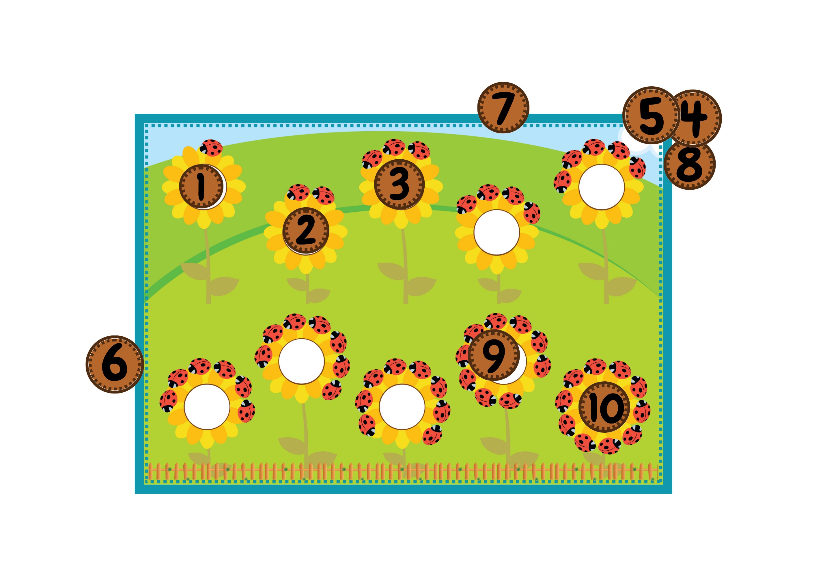 Number Matching Game, Printable Learning Numbers