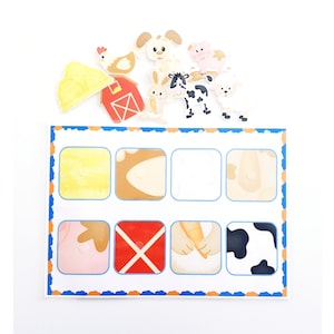 Animal Matching Game, Farm Animal Matching Game