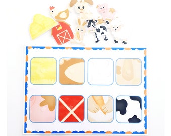 Gioco di abbinamento di animali, Gioco di abbinamento di animali da fattoria