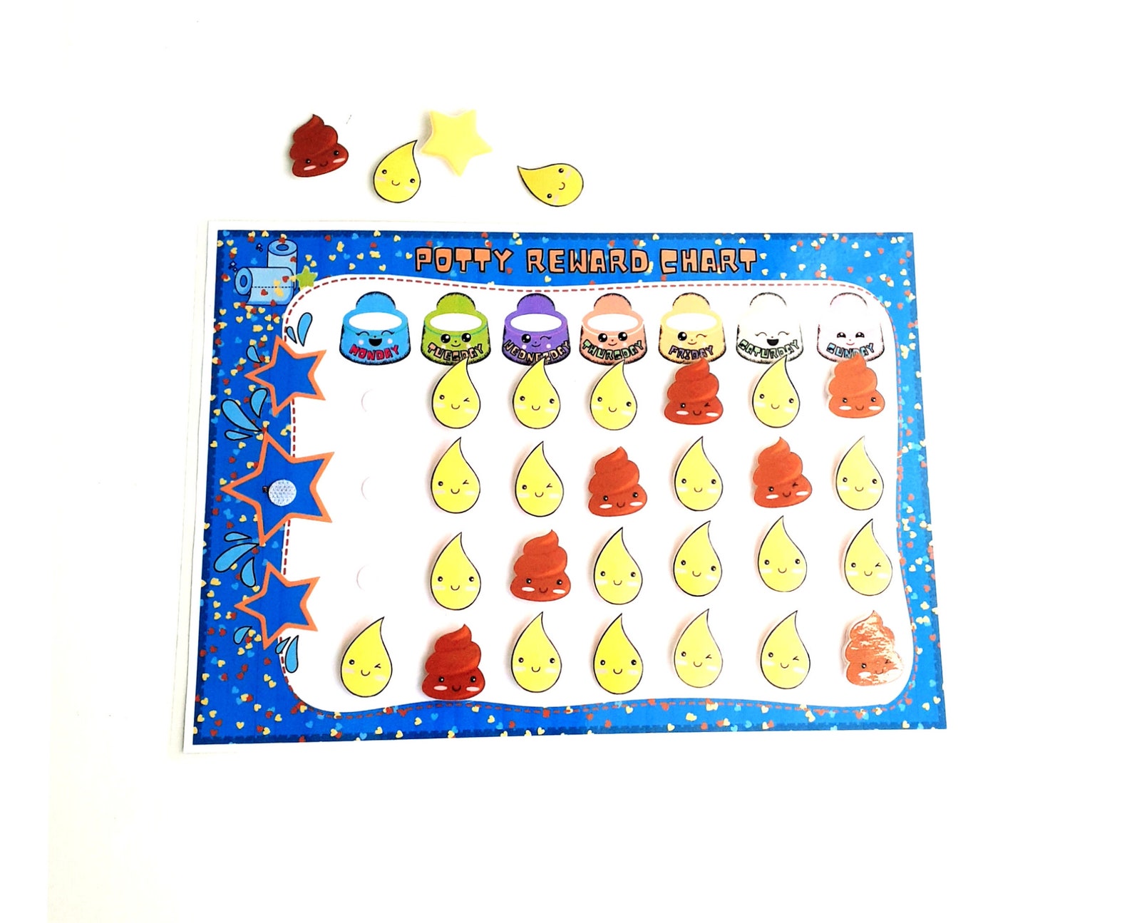 Potty Reward Chart Printable Potty Training Chart Etsy