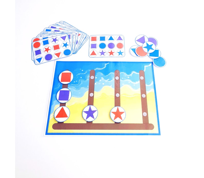 Printable Pattern Activity With Shapes, Shape Matching Game - Etsy UK