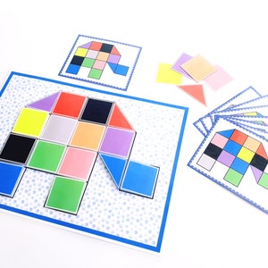 Pattern Activity, Color Matching Game, Color Matching Worksheets, Pattern Strips, Preschool Math, Busy Book, Worksheet, Toys and games, PDF