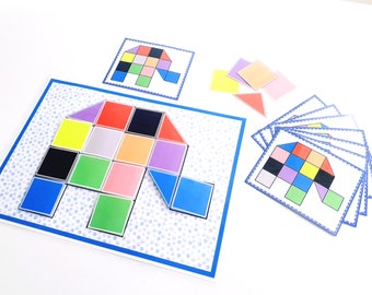 Pattern Activity, Color Matching Game, Color Matching Worksheets, Pattern Strips, Preschool Math, Busy Book, Worksheet, Toys and games, PDF