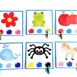 Color Matching Printable, Feinmotorische Aktivität