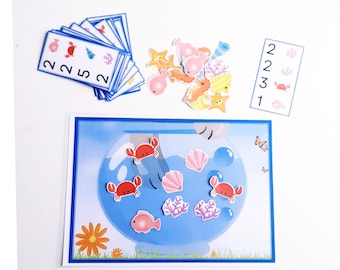 Fish Counting Activity for Toddlers and Preschoolers