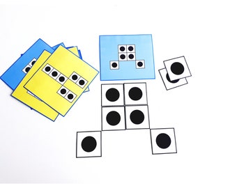 Shape Pattern Activity, Pattern Strips, Shape Matching Game, Preschool Math, Busy Book, Shape  Matching Worksheet