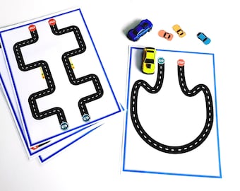 Fine Motor Activities with Car, Instant Download PDF, Printable Activity for Toddlers