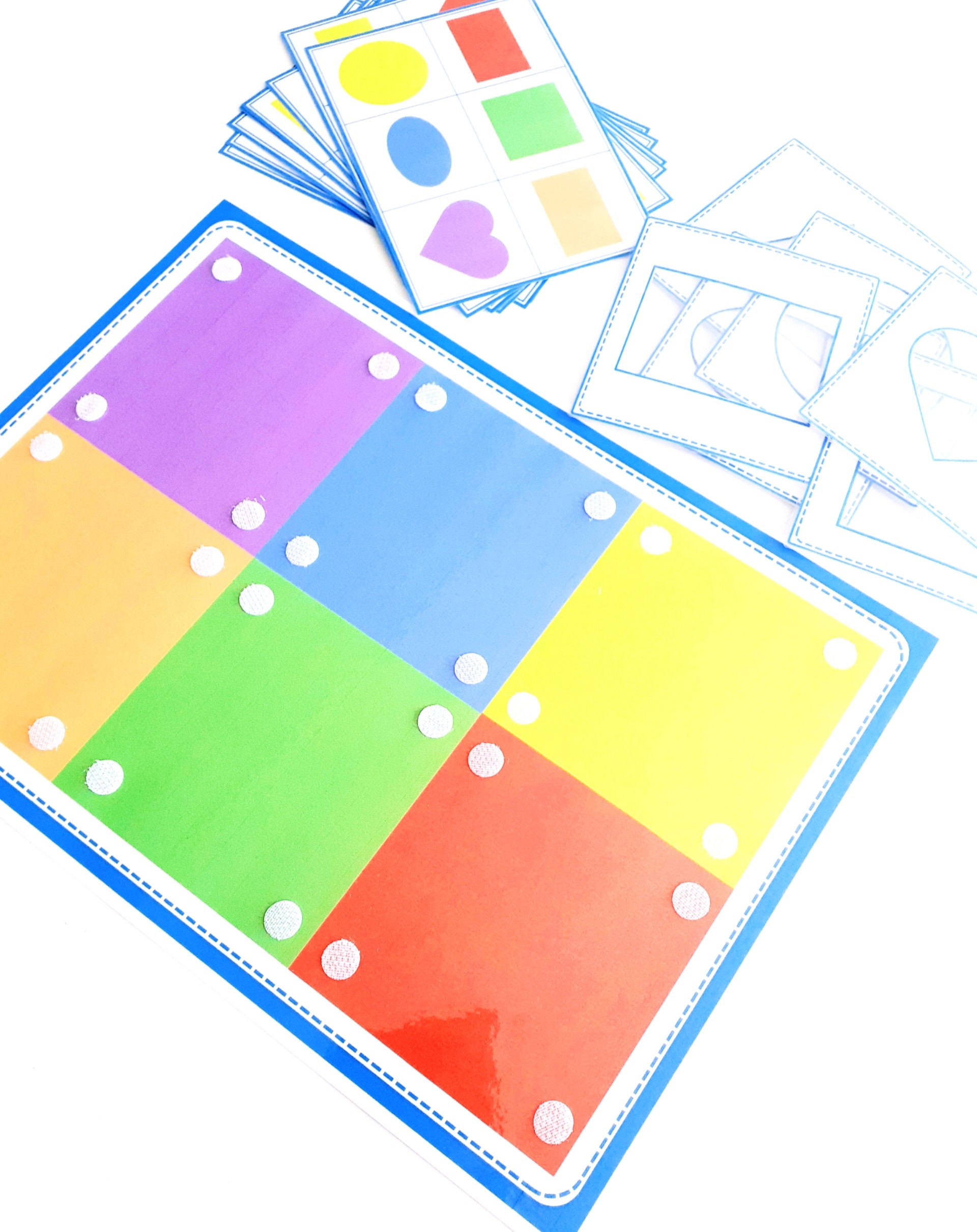 Shape Pattern Activity, Shape Matching Game, Fine Motor Skills - Etsy