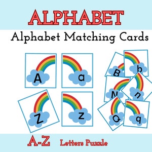 Cartes d'associations d'alphabets, jeu d'associations d'alphabets, feuille d'exercices sur les sons du début, feuilles d'exercices d'alphabet, activité maternelle, école à la maison.