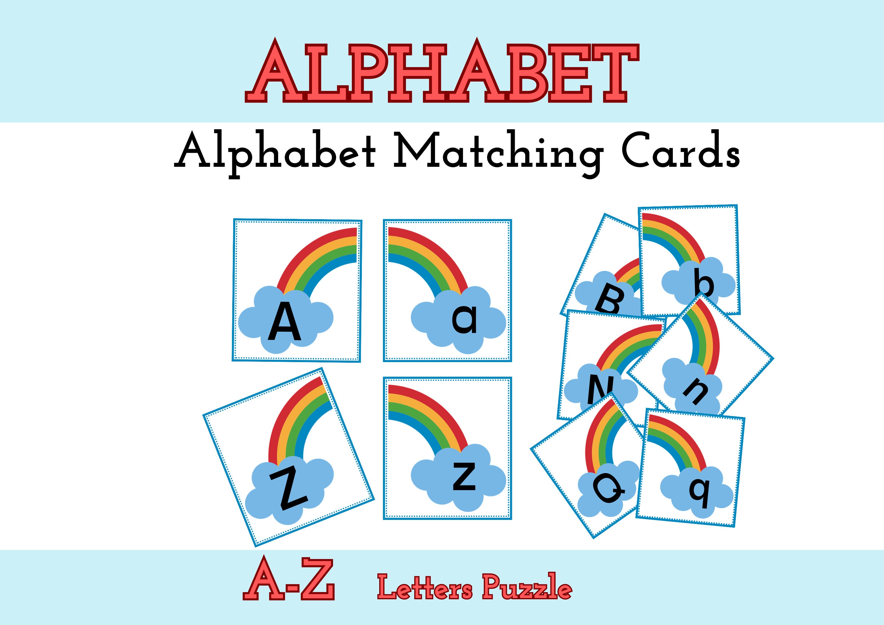 Alphabet Matching Cards, Alphabet Matching Game, Beginning Sounds