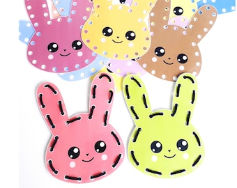 Lacing  Cards, Toddler Lacing Practice, Preschool Fine Motor Skills Activity, Kindergarten Play