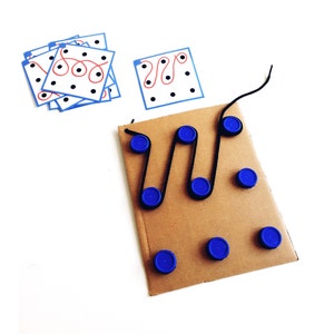 Fine Motor Activities with Plastic Caps, Montessori Activities, Printable Activity for Toddlers, Fine Motor