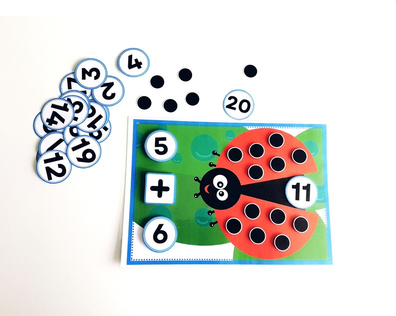 Count and Addition 1 to 20, Counting Toys for Toddlers, Fine Motor ...