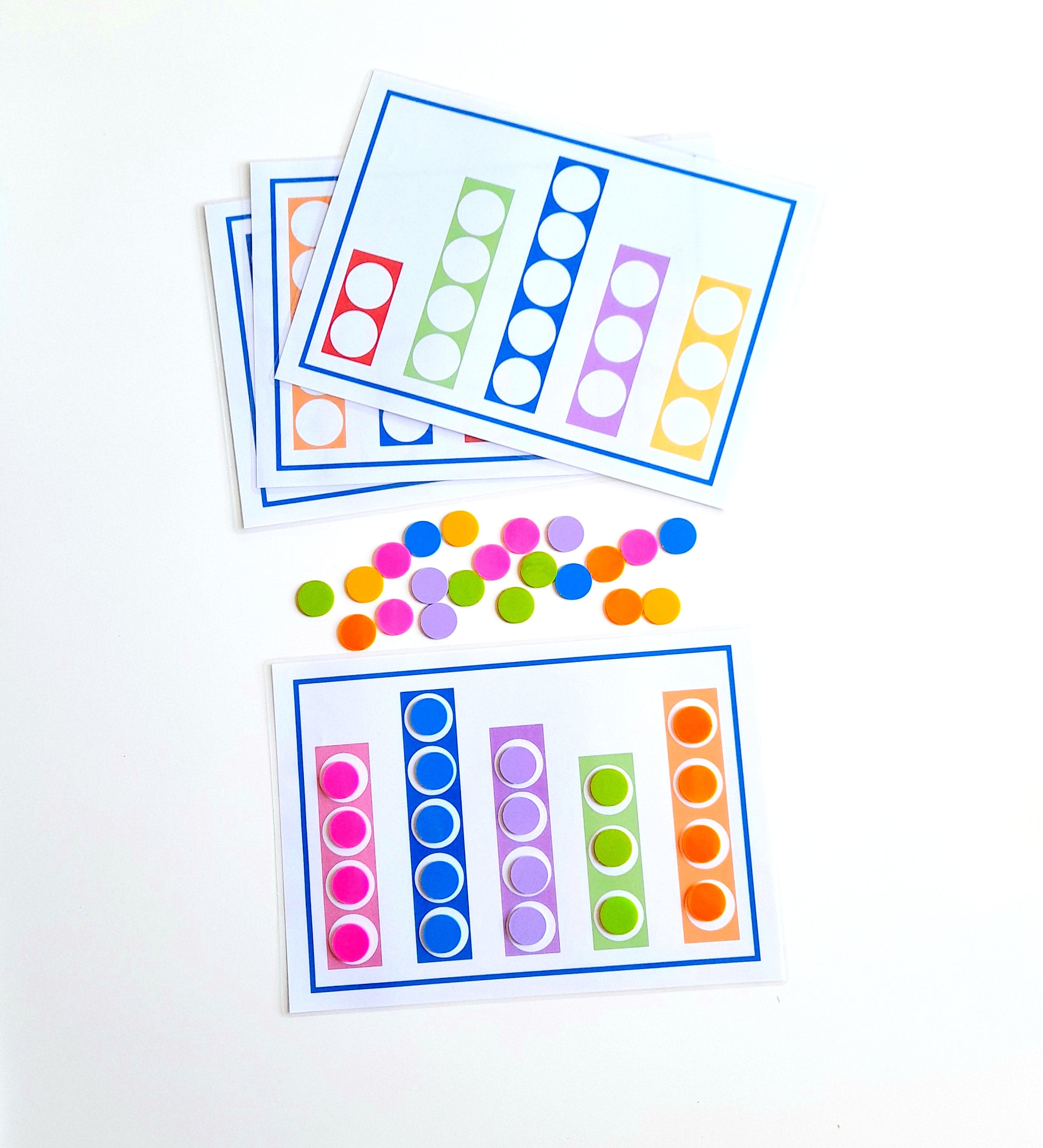 Two Coloured Tokens Math Color Activity With Tokens and Fine Motor Activities for Toddlers and ...