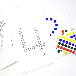 Number Dot Sticker Activity and Printable Learning Numbers. - Etsy