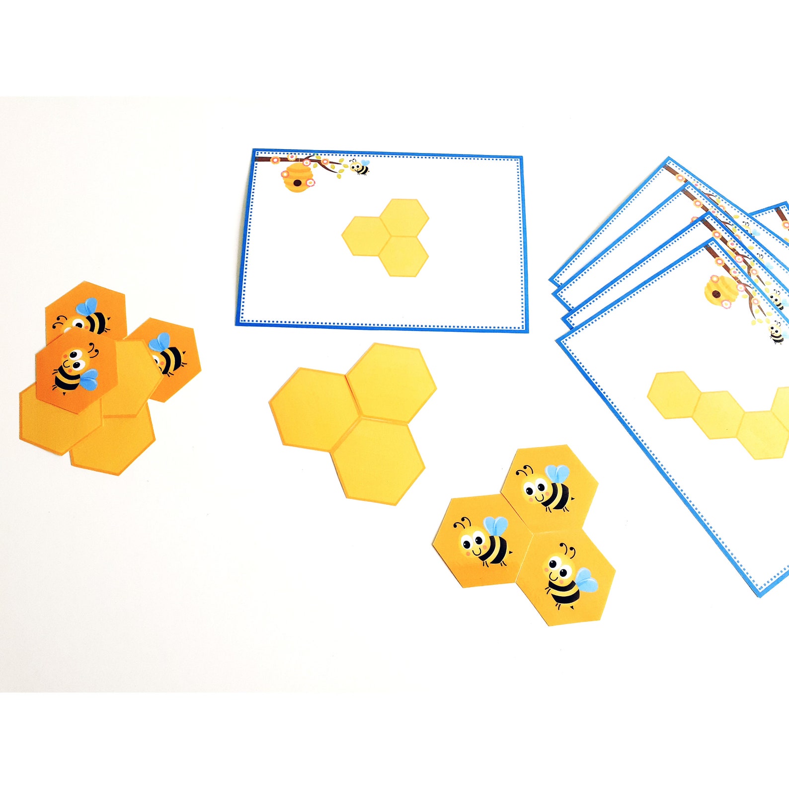 Hive Pattern Activity, Shape Matching Game, Fine Motor Activities. - Etsy