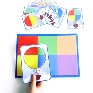 Hands on Montessori Activity, Color Matching Game, Fine Motor Skills, Color Matching Activity