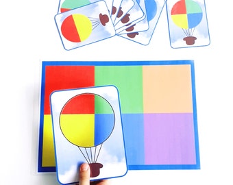 Hands on Montessori Activity, Color Matching Game, Fine Motor Skills, Color Matching Activity