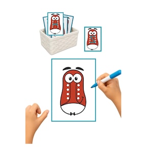 Shoe Lacing Pattern Copy Game – Dry-Erase Fine Motor Activity for Preschoolers | 20 Model Cards + Large Tracing Mat | Ages 3–6