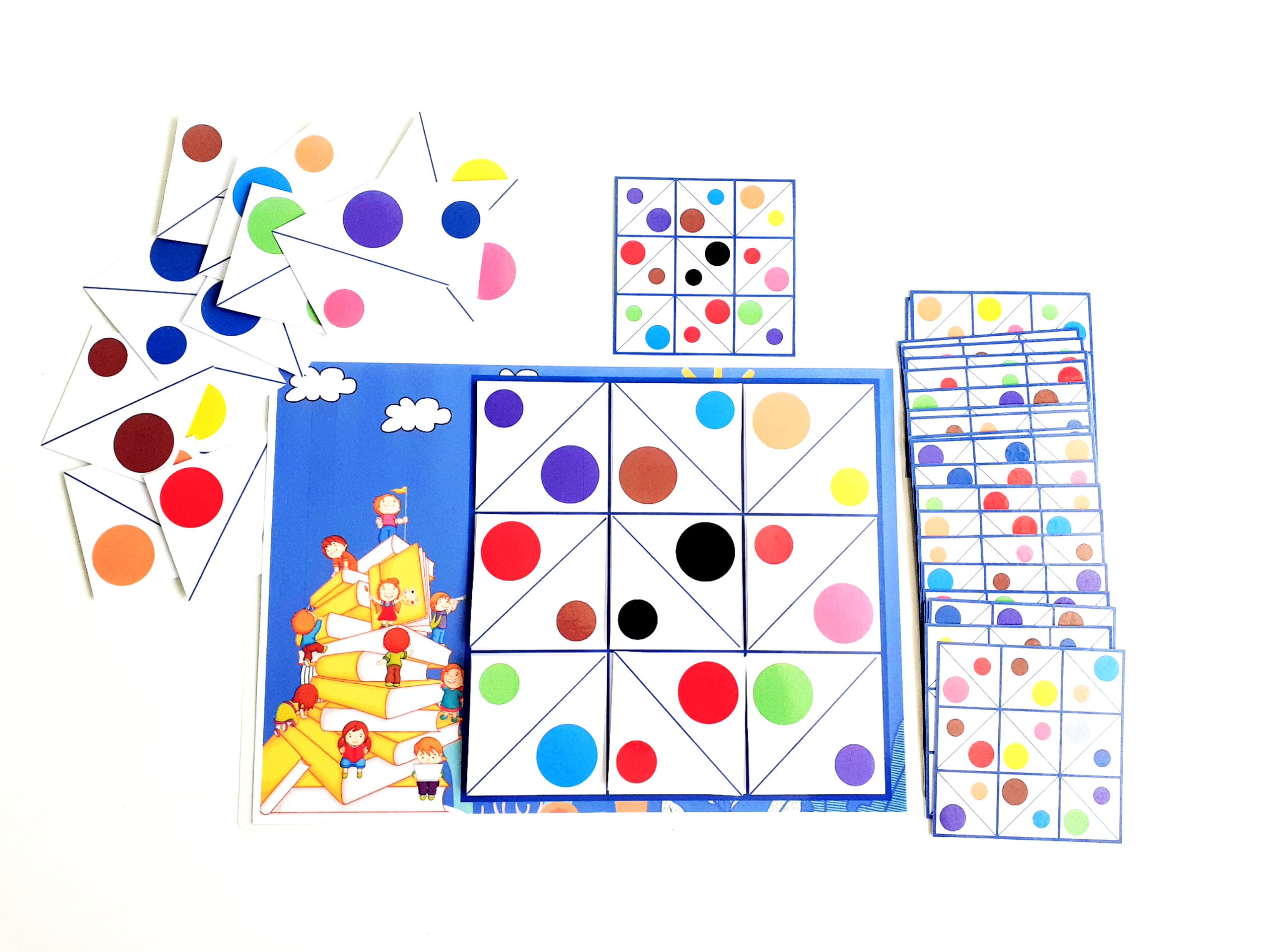 Color Pattern Activity, Pattern Strips, Color Matching Game, Preschool ...
