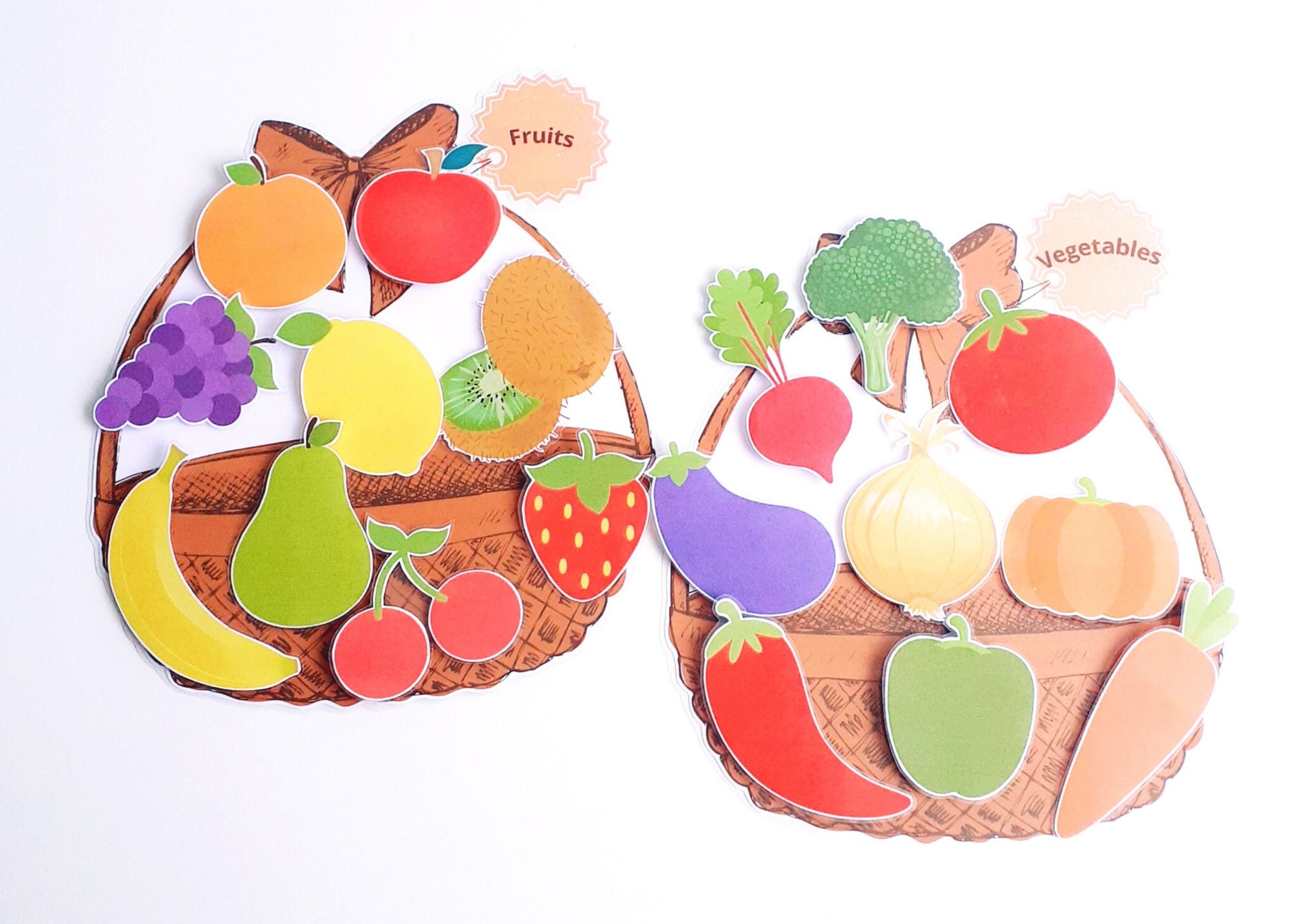 Fruits and Vegetables Sorting Activity, Printable Sort Activity for ...