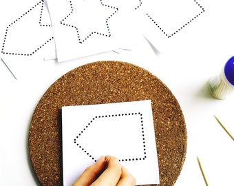 Shapes Pin Poking Activity and Fine Motor Skills