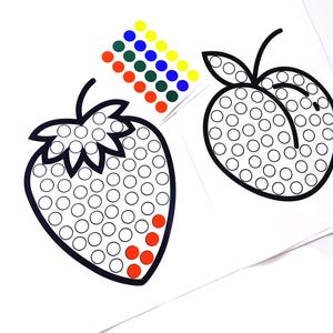 Fruits dot Sticker Activité et motricité fine.